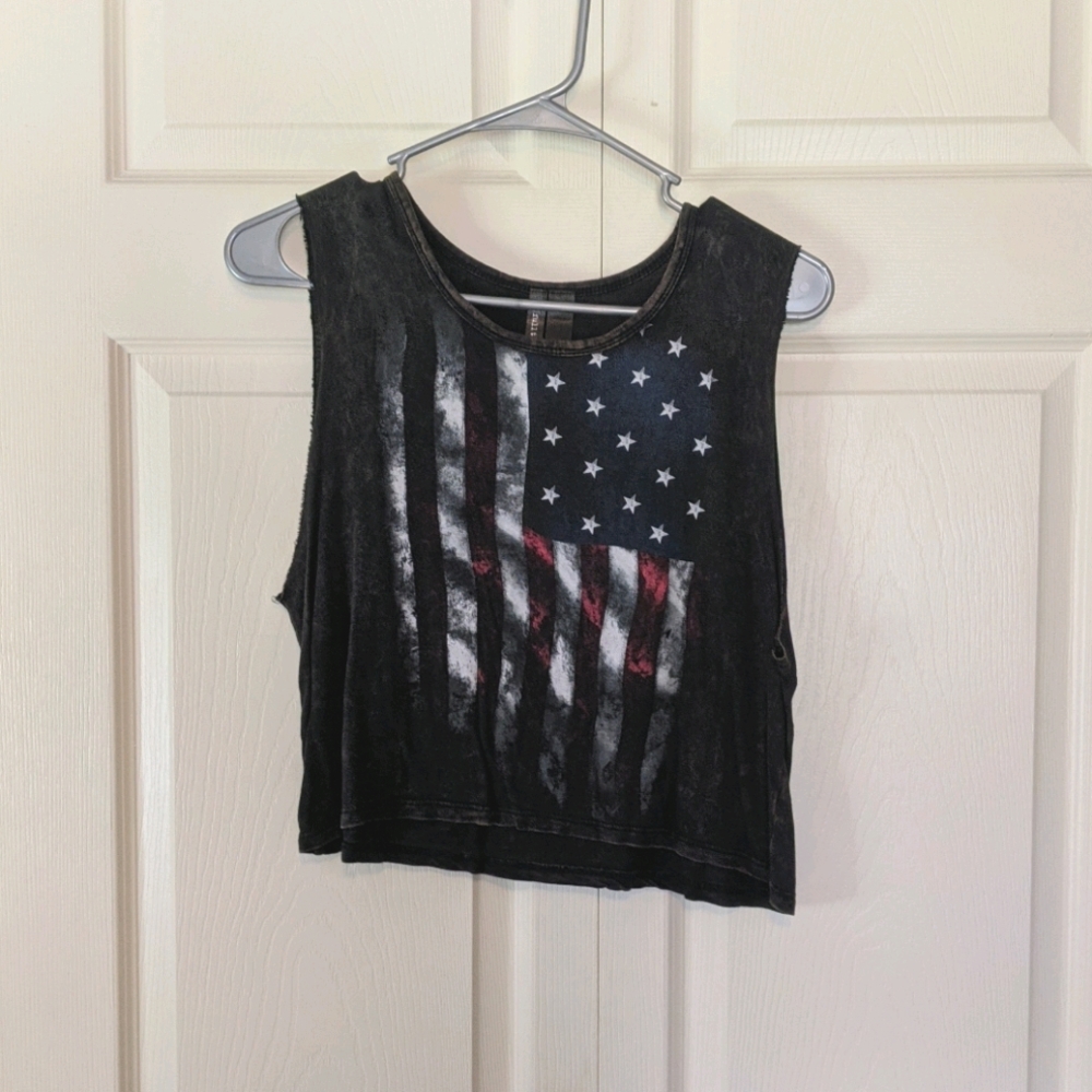 American flag crop top